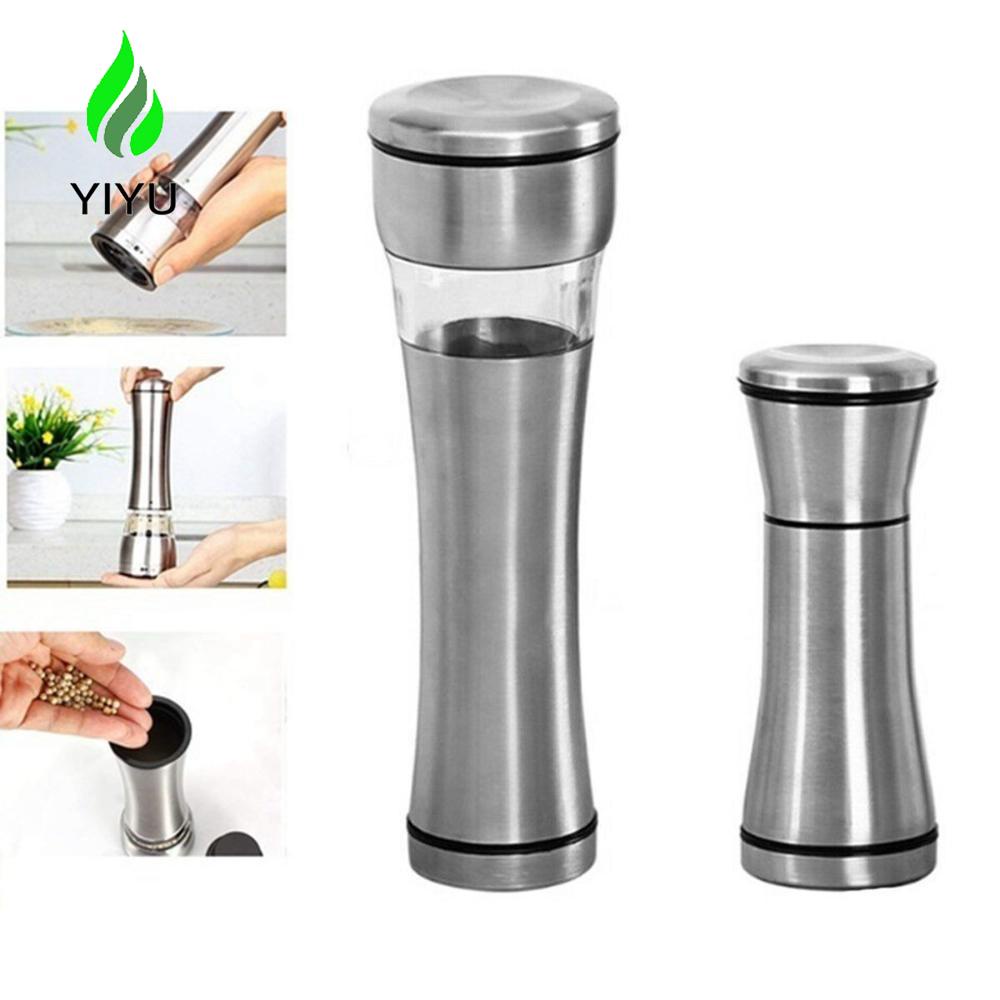 YIYU Máy xay tiêu cầm tay bằng thép không gỉ có thể điều chỉnh tiện lợi