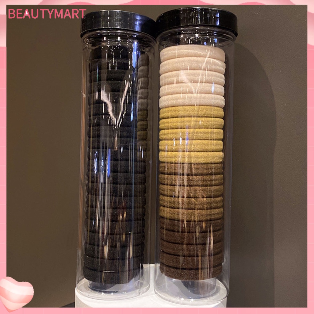 Bộ 20 Dây Cột Tóc Màu Trơn Độ Co Giãn Cao Chống Trượt Mềm Mại Dành Cho Nữ