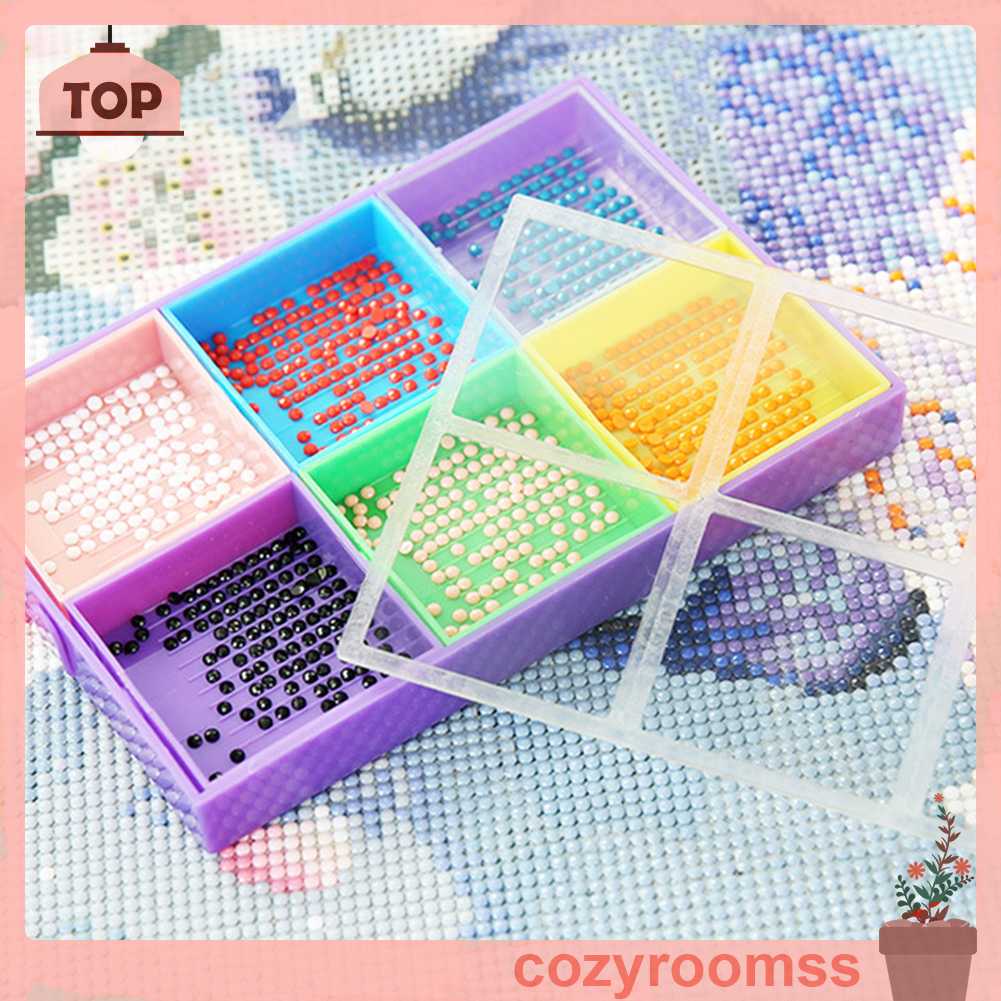 Khay Đựng Hạt Cườm Thêu Tranh Đính Đá Cỡ Lớn Có Nắp Đậy