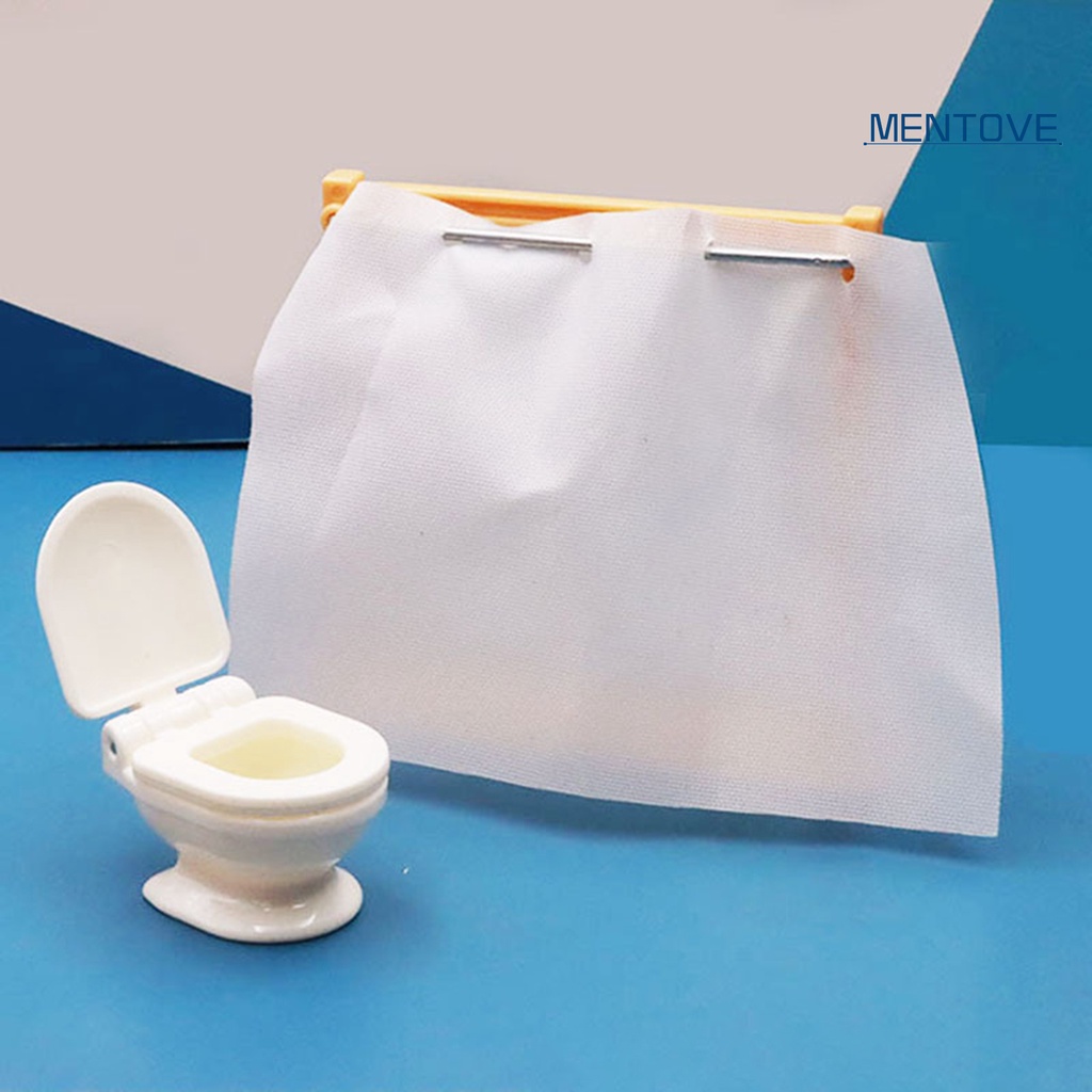 1 Bộ Mô Hình Phòng Tắm Bằng Nhựa Đẹp Mắt Cho Nhà Búp Bê