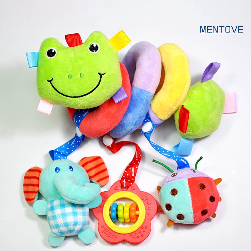 Đồ Chơi Lục Lạc Hình Động Vật Mềm Mại Treo Xe Đẩy Em Bé