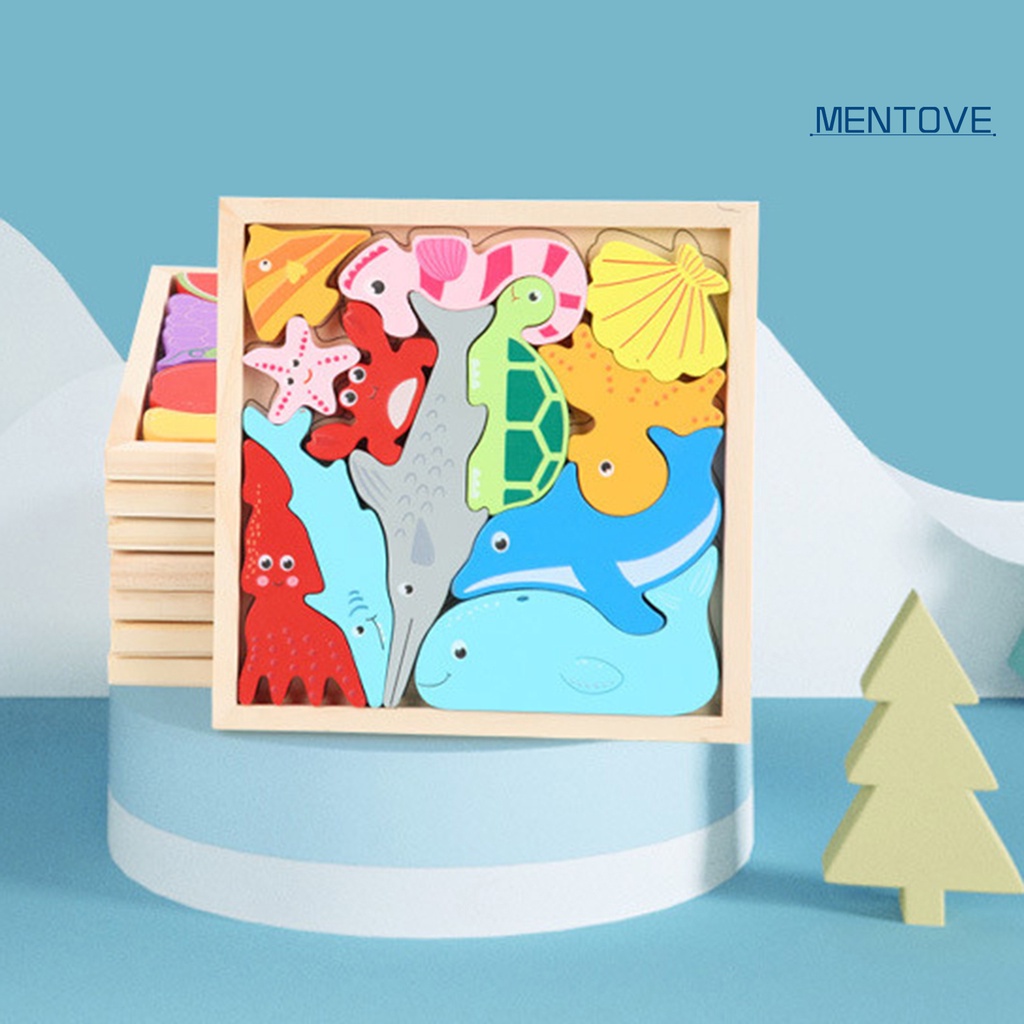 Đồ chơi trẻ em Lắp Ráp 3D Bằng Gỗ Họa Tiết Hoạt Hình Cho Bé