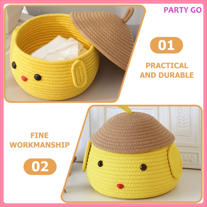 Thùng Rác Cotton Họa Tiết Hoạt Hình Xinh Xắn Dành Cho Bé