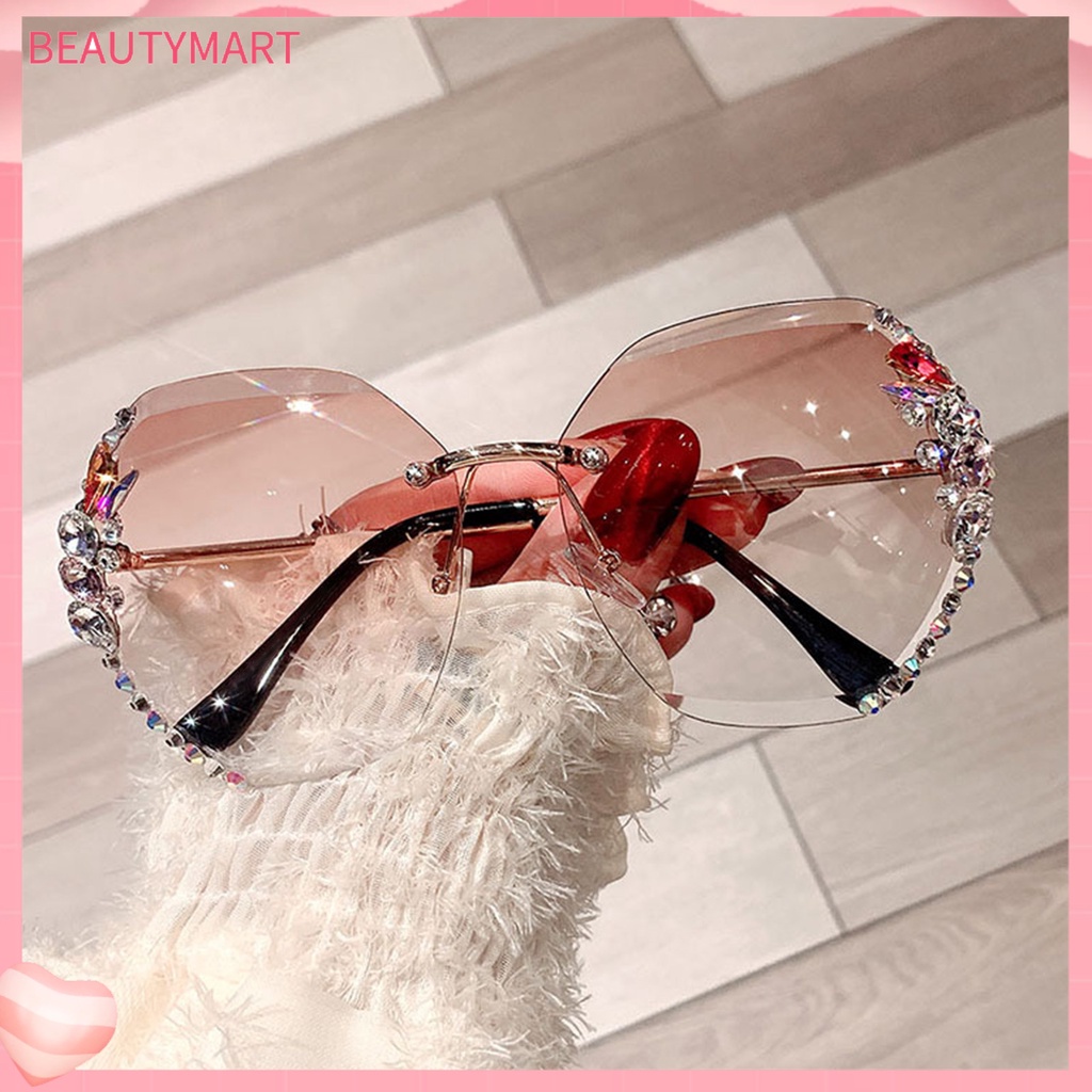 Kính Mát Không Vành Chống Tia UV Chống Gió Trọng Lượng Nhẹ Thời Trang Cho Nữ