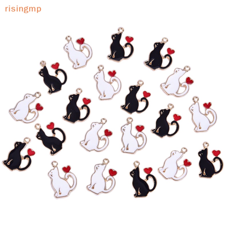 Set 10 Mặt Dây Chuyền Tráng Men Hình Trái Tim Và Chữ Ch DIY