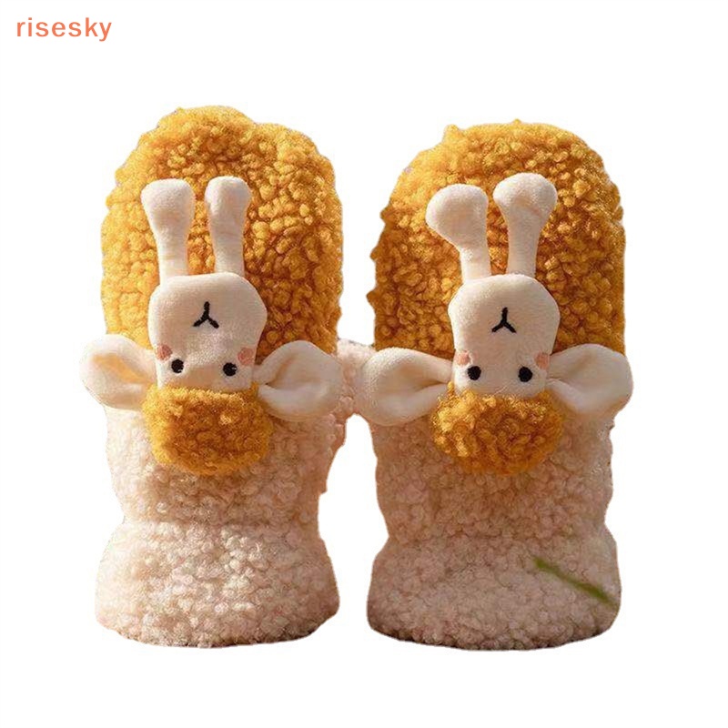 1 Đôi Găng Tay Giáng Sinh Lông Cừu Dễ Thương Cho Nữ