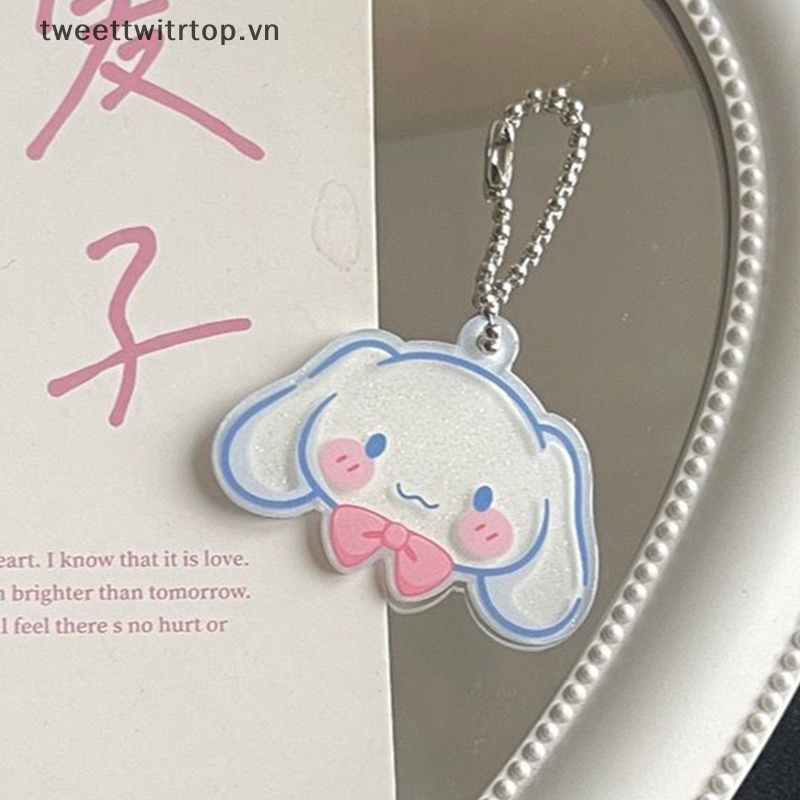 Trtop Sanrio Kuromi Hello Kitty Purin Pachacco Móc Chìa Khóa Bằng Acrylic Dễ Thương Trang Trí Ba Lô Đi Học Cho Bé Gái
