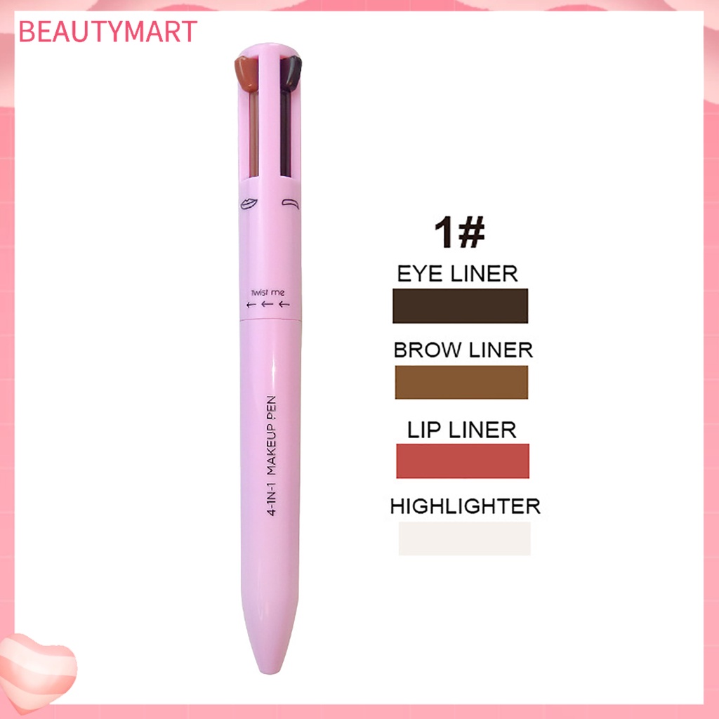 Bút Kẻ Mắt / Môi / Lông Mày 4 Trong 1 Kết Cấu Nhẹ Nhàng Không Gây Kích Ứng