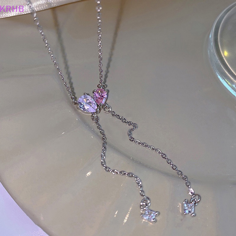 Vòng cổ Mặt Trái Tim Đính Đá Zircon Thời Trang Mới