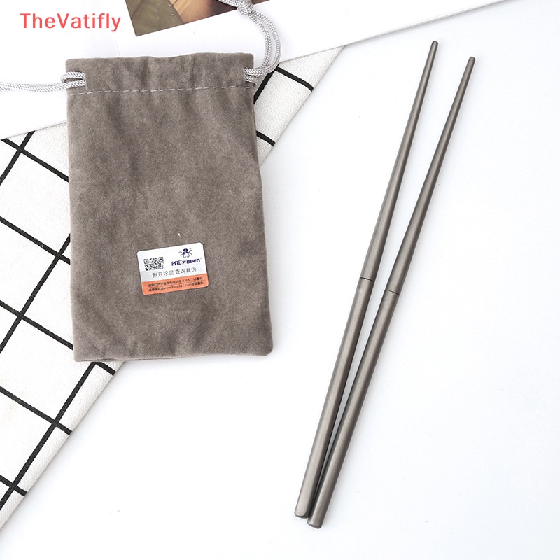 [Thevalifly] Dụng Cụ Ăn Uống Bằng Titan Gấp Được Di Động Cho Nhà Bếp Cắm Trại Ngoài Trời