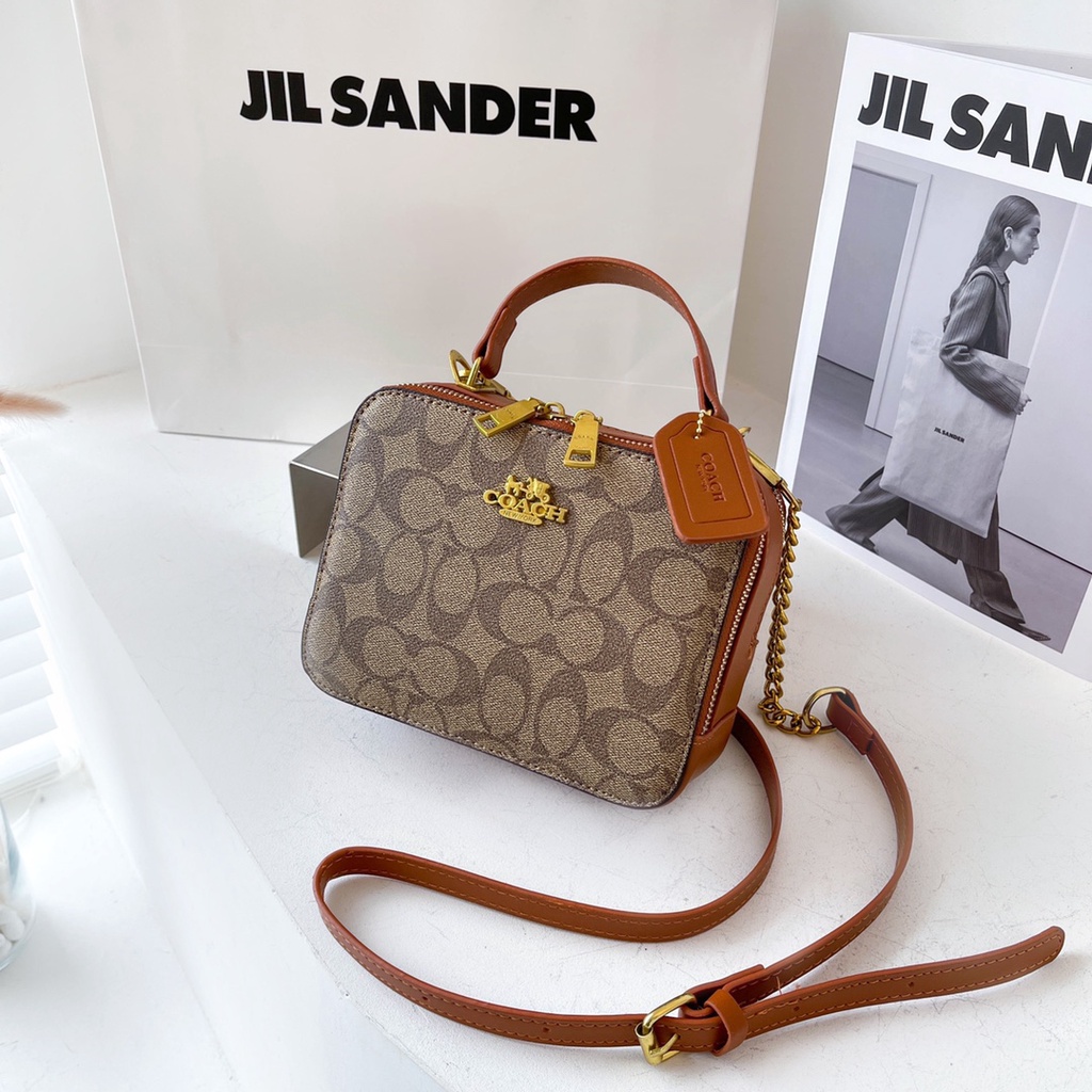 COACH2984 Big Size Fashion Top-handle Bags Versatile Leather Women Bags Crossbody Sling Bags