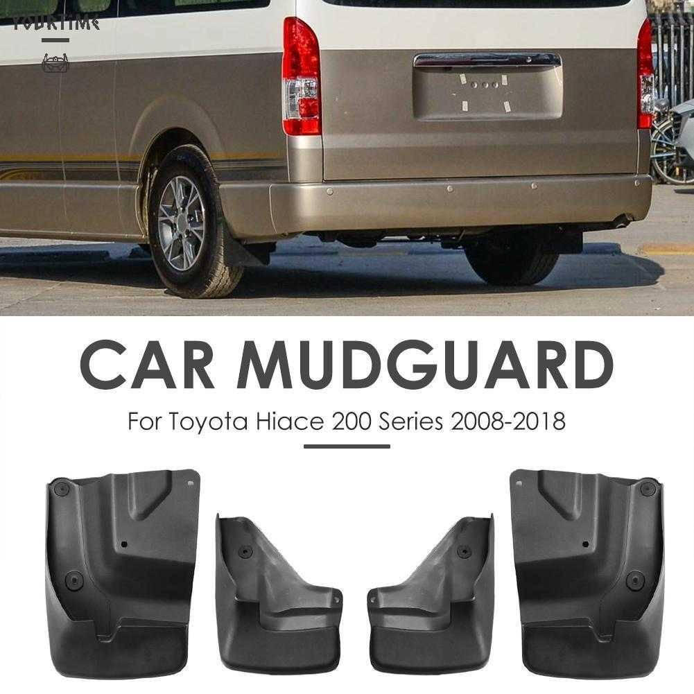 Set 4 Tấm Chắn Bùn Chuyên Dụng Cho Xe Hơi Toyota Hiace 200 Series 08-18