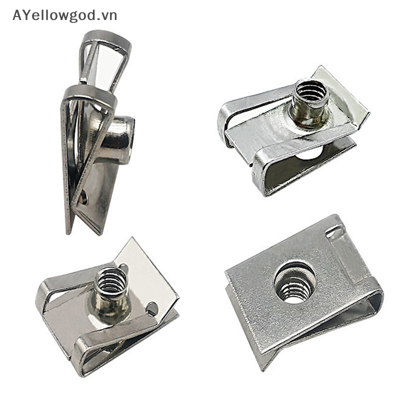 Set 10 Kẹp Chữ U Bằng Thép Không Gỉ M6 M5 M4 M8 8mm 5mm 6mm 4mm Chuyên Dụng Cho Xe Máy / Scooter / ATV