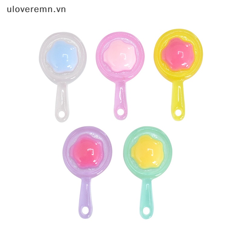 Set 10 Quả Trứng Chiên Đồ Chơi Bằng Nhựa Resin Phát Quang Hoạt Hình Diy