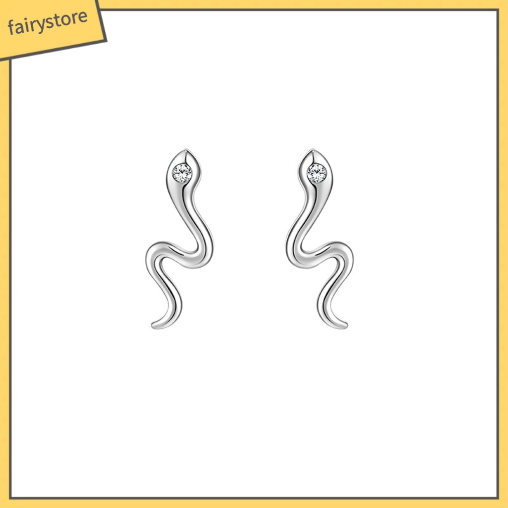 1 Đôi Bông Tai Hình Học Đính Đá Zircon Lấp Lánh Thời Trang Cho Nữ