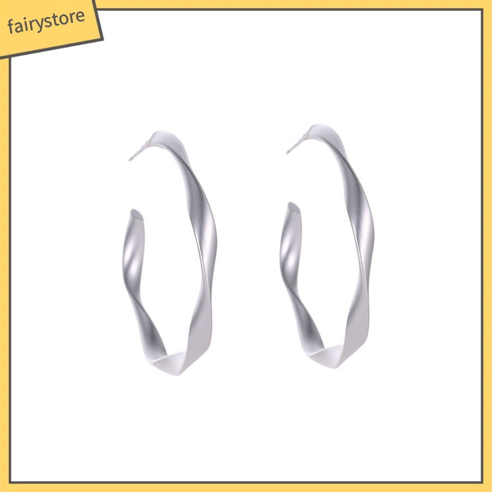 Set 2 Đôi Bông Tai Dạng Vòng Tròn Thời Trang Dành Cho Nữ