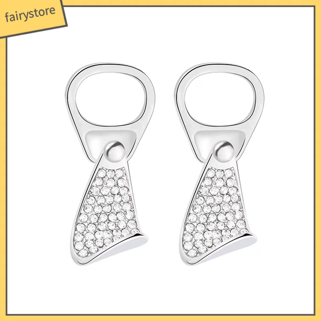 [FRO] 1 Đôi Bông Tai Hình Học Dạng Kéo Đính Kim Cương Giả Lấp Lánh Thu Hút Không Gây Dị Ứng Trang Sức Sáng Tạo Cho Nữ