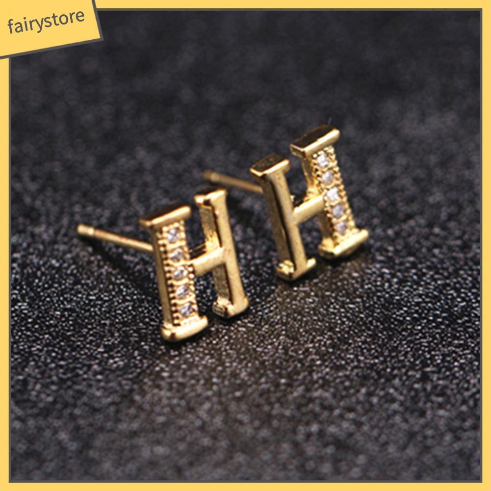 Bông Tai Hình 26 Chữ Cái Đính Đá Thời Trang Dành Cho Nữ