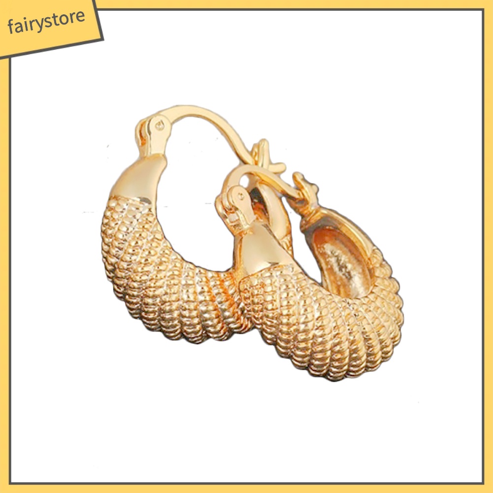 Khuyên Tai Tròn Lớn Mạ Vàng / Bạc Thời Trang Cho Nữ