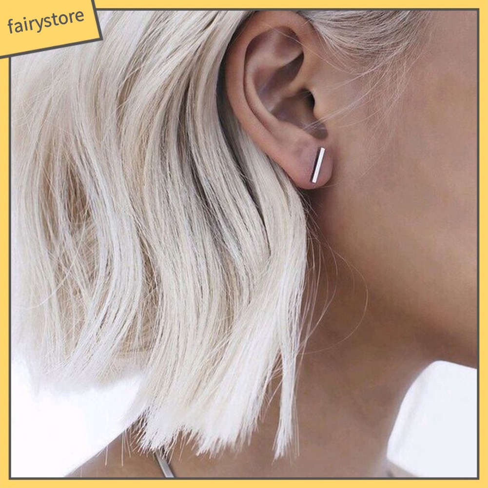 Bông Tai Hình Chữ T Bằng Hợp Kim Thời Trang Dành Cho Nam Và Nữ