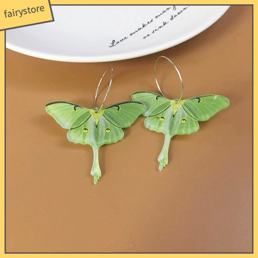 1 Đôi Bông Tai Tròn Lớn Mặt Bướm Hình Học Thời Trang Dành Cho Nữ