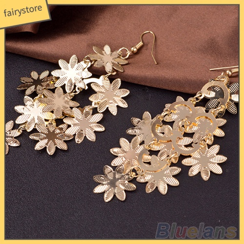 [FRO] Khuyên Tai Móc Hình Bông Tuyết Nhiều Lớp Bằng Hợp Kim Cổ Điển Sang Trọng Cho Nữ