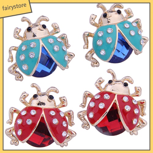 Bông Tai Hình Bọ Rùa Đính Đá Dễ Thương Cho Nữ