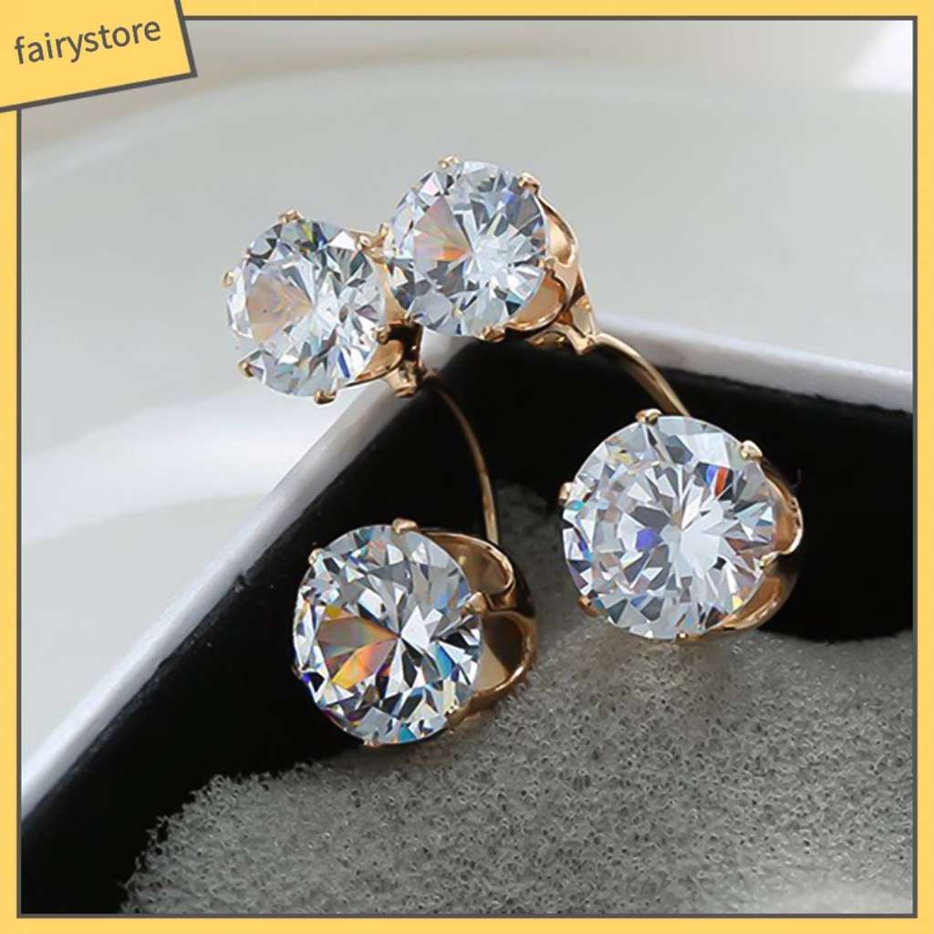 Bông Tai Hình Giọt Nước Đính Đá Bằng Hợp Kim Thời Trang Dành Cho Nữ