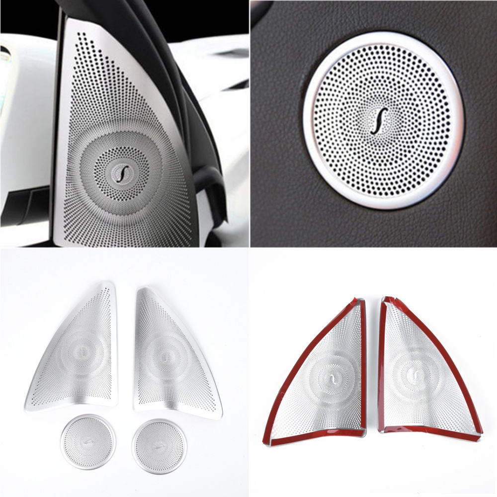 Vỏ Bọc Loa Bằng Hợp Kim Nhôm Màu Bạc Cho Benz W166 ML X166 GL-CLass GLE