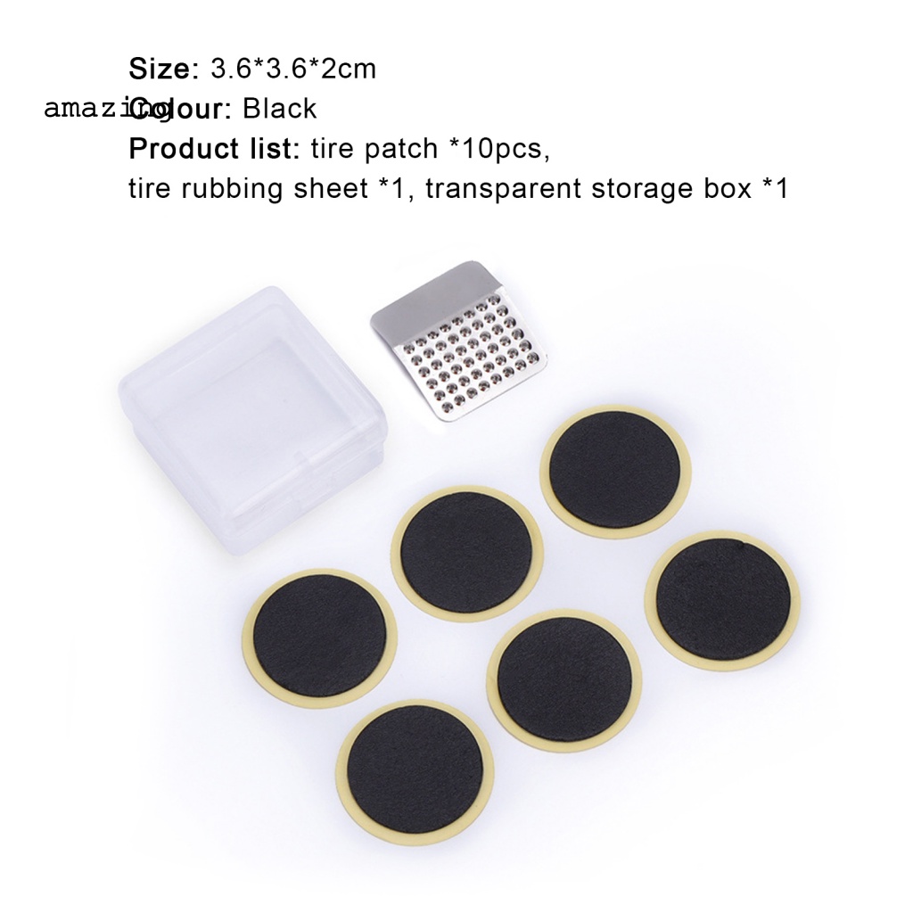 Set 10 Miếng Vá Lốp Xe Đạp Không Keo Tiện Lợi