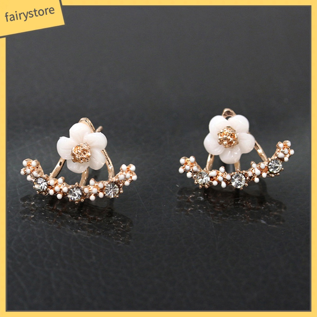 1 Đôi Bông Tai Đá Marguerite Ngọt Ngào Dễ Thương