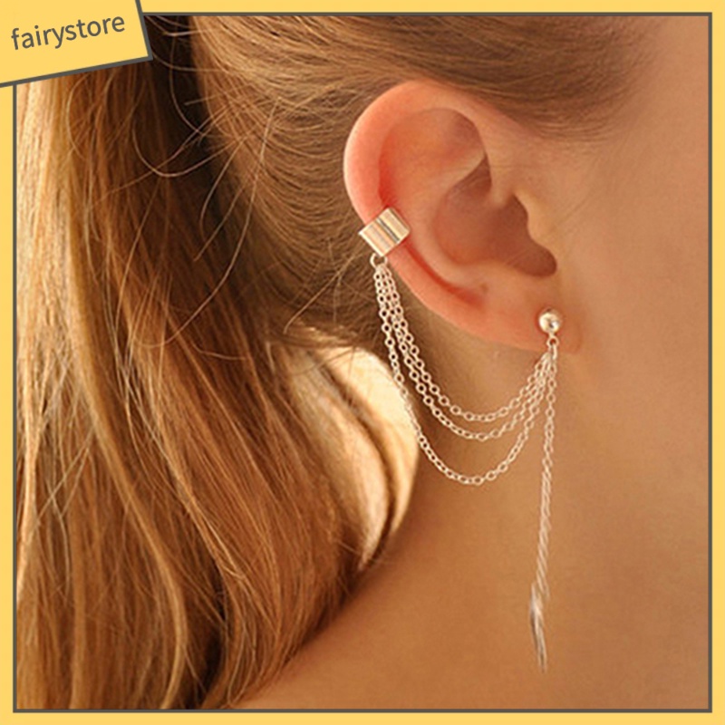 1 Khuyên Vành Tai Tua Rua Thời Trang Cá Tính