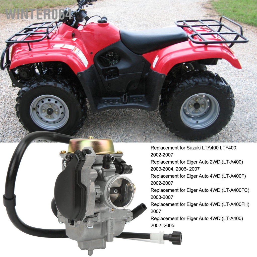 Winter064 Bộ chế hòa khí nhiên liệu 13200‑38FBV Thay thế cho Eiger Auto 4WD LT‑A400F LT‑A400FC LT‑A400FH LT‑A400