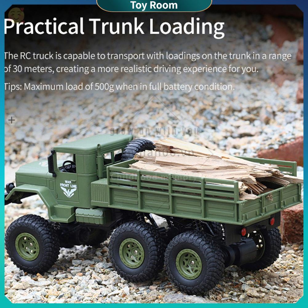 Có thể bán buôn JJRC 1/18 2.4Ghz 4WD Xe RC điện 6 bánh mô phỏng Đồ chơi hình xe tải ToyRoom Hàng giao ngay