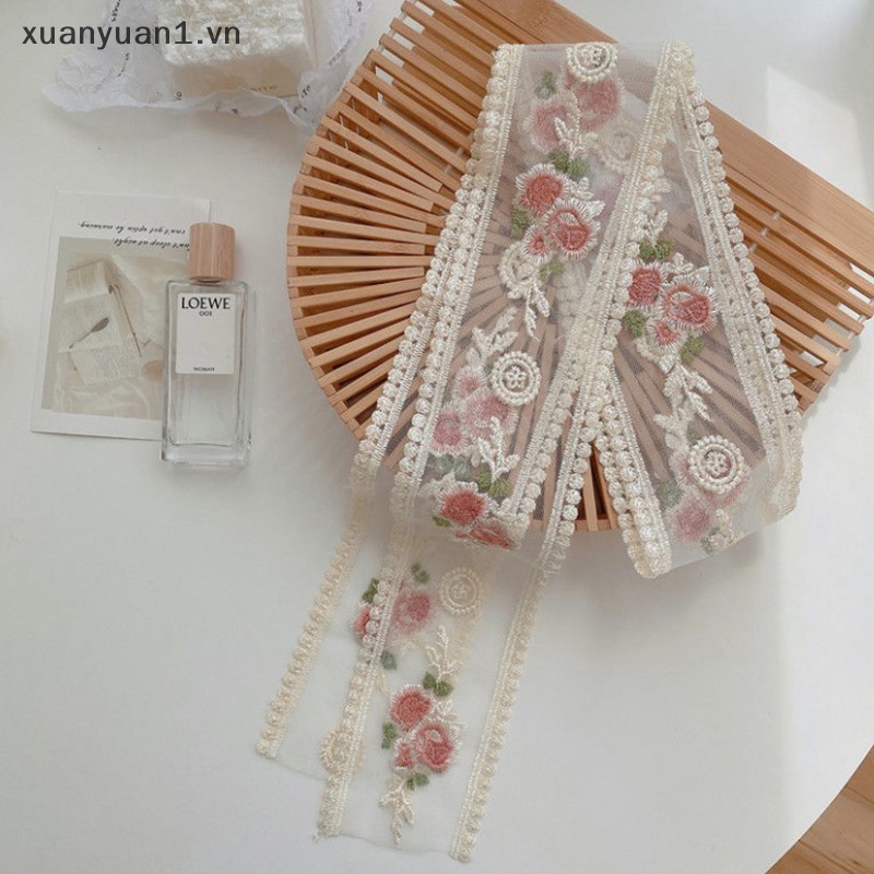 Vải Tuyn Phối Ren Lưới Họa Tiết Hoa Dùng Để Trang Trí Váy Cưới