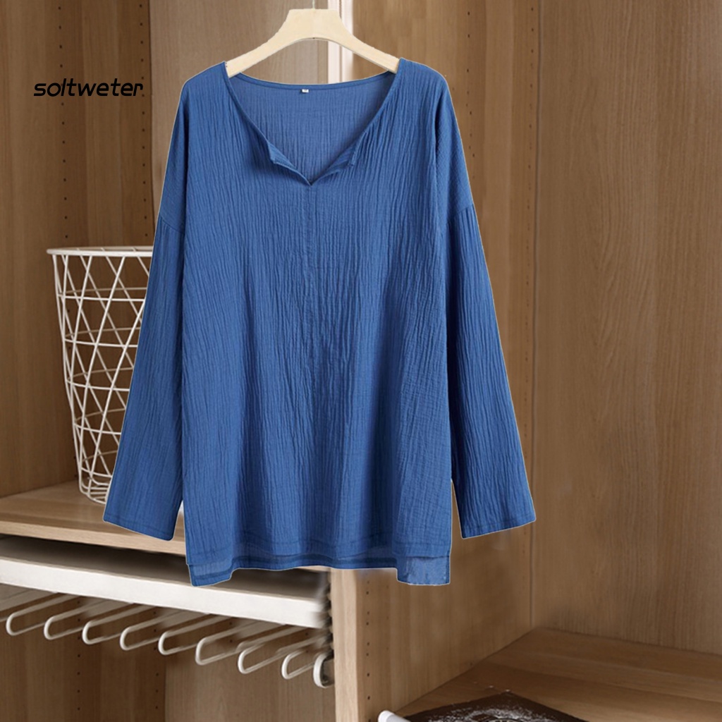 Áo Thun Mỏng Nhẹ Cổ Chữ V Tay Dài Màu Sắc Đơn Giản Thời Trang Cho Nam