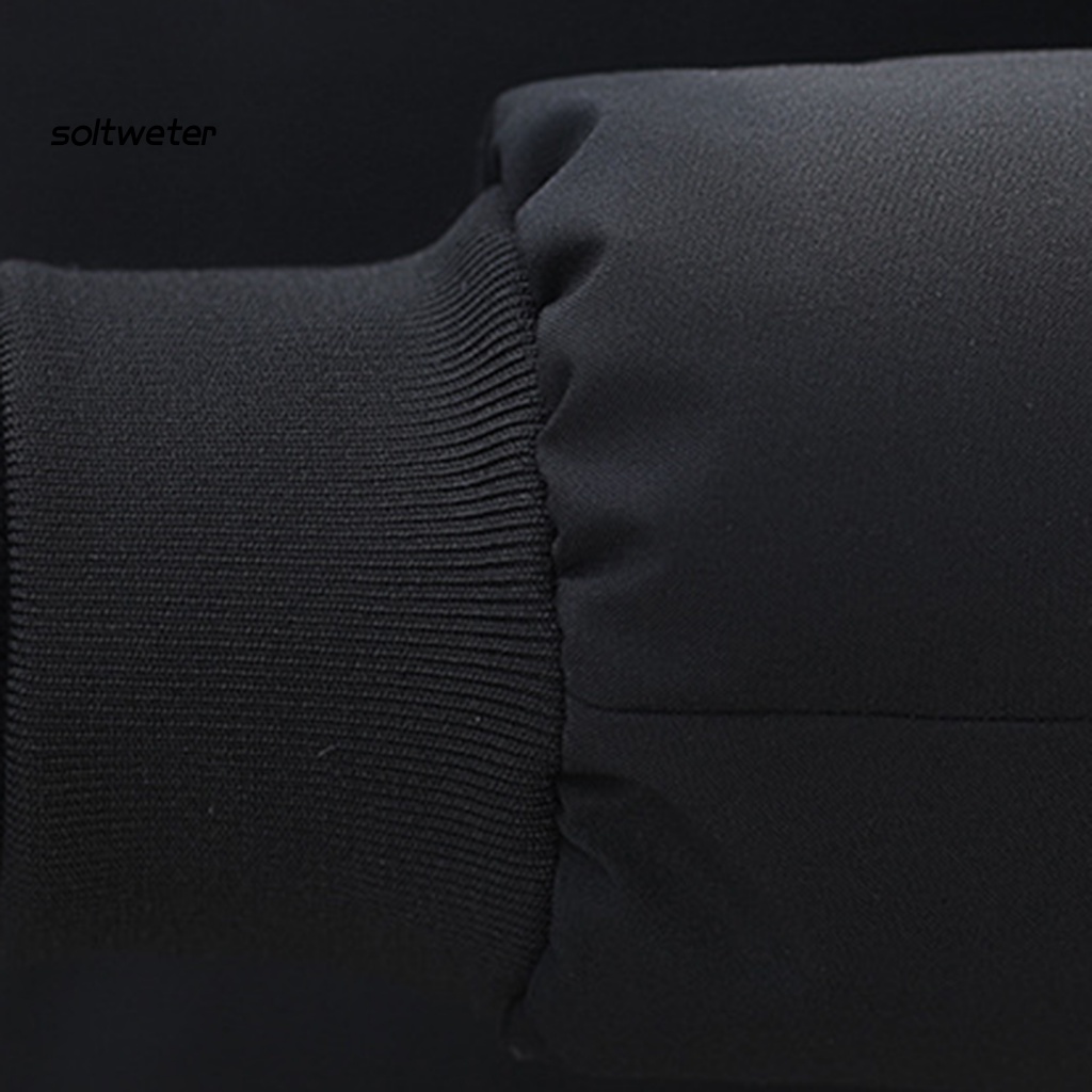 Áo Khoác Phao Cotton Tay Dài Cổ Đứng Khóa Kéo Có Túi Chống Lạnh Phong Cách Đường Phố Cho Nam