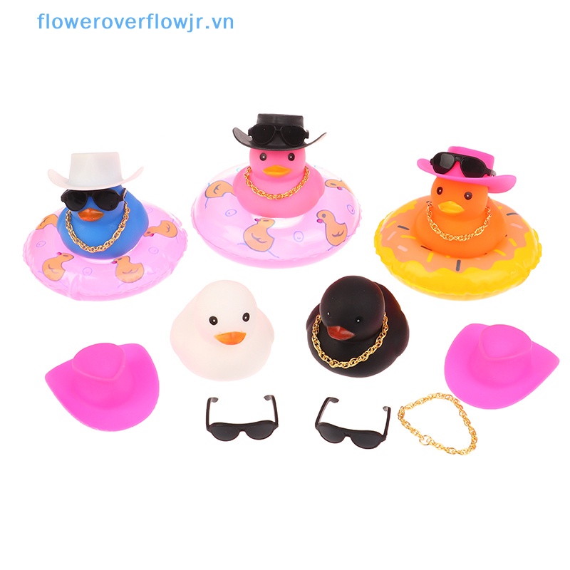 Chú Vịt Cao Su Màu Vàng Dễ Thương Dùng Trang Trí Bảng Điều Khiển Xe Hơi