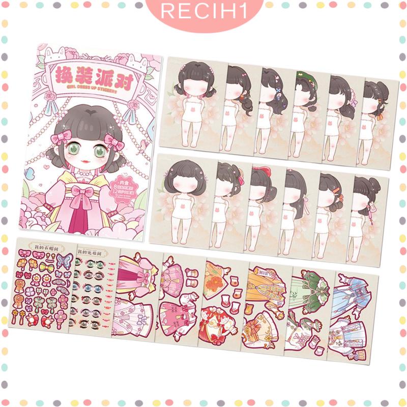 Sticker Dán Trang Trí Sách Hình Công Chúa Nhiều Màu Sắc Cho Bé Gái 3 Tuổi