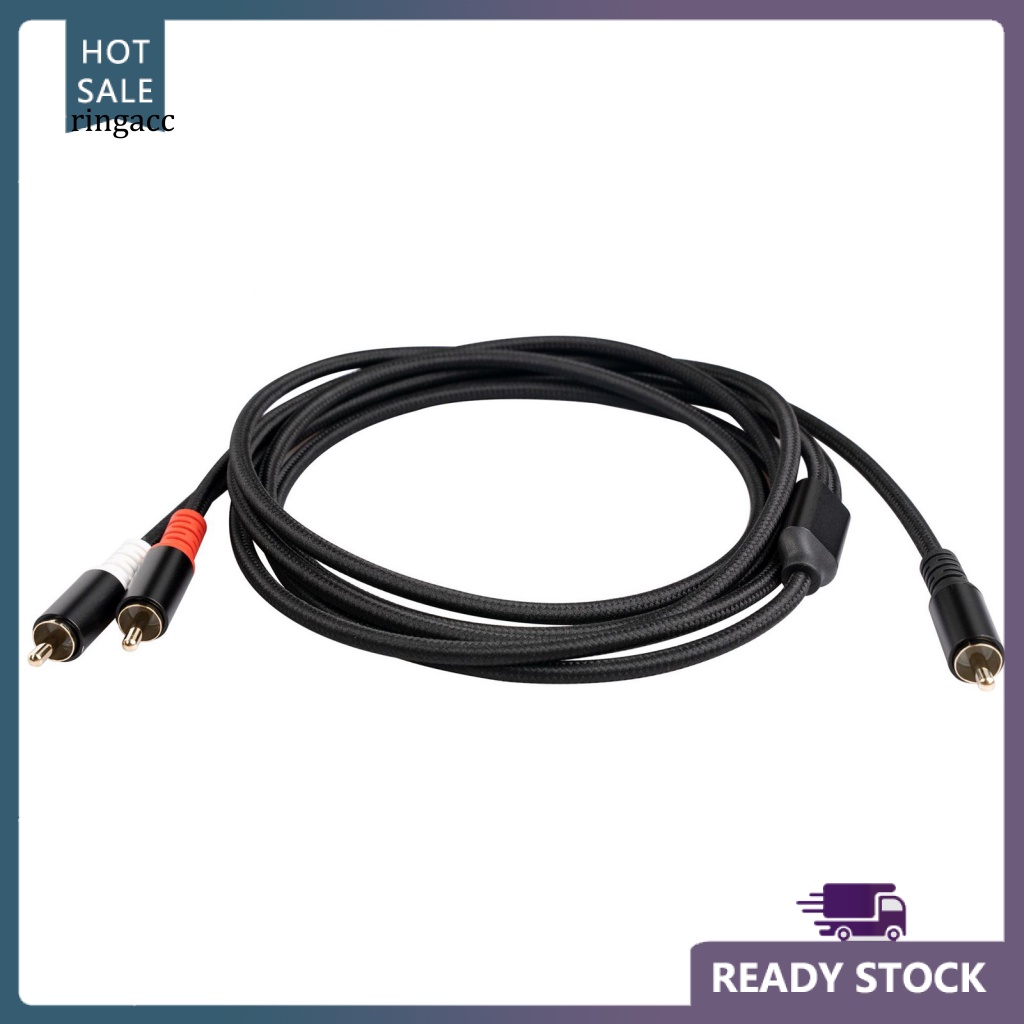 Dây Cáp Âm Thanh RGA Hai Lớp Mạ Vàng Chuyển Đổi RCA Male Sang 2 RCA Male