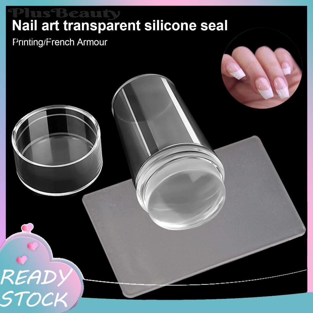 1 Bộ Dụng Cụ In Hình Móng Tay Bằng Silicone Trong Suốt Chuyên Nghiệp