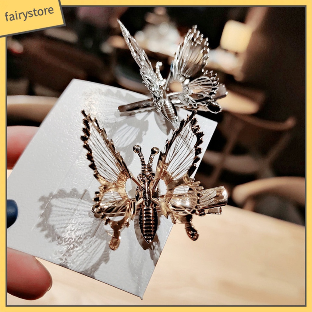 Kẹp Tóc Hình Bướm Rỗng Phong Cách Hàn Quốc Dễ Phối Đồ Cho Nữ