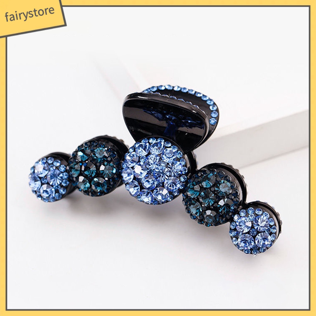 Kẹp Tóc Càng Cua Lớn Đính Đá Sáng Màu Sắc Tươi Sáng