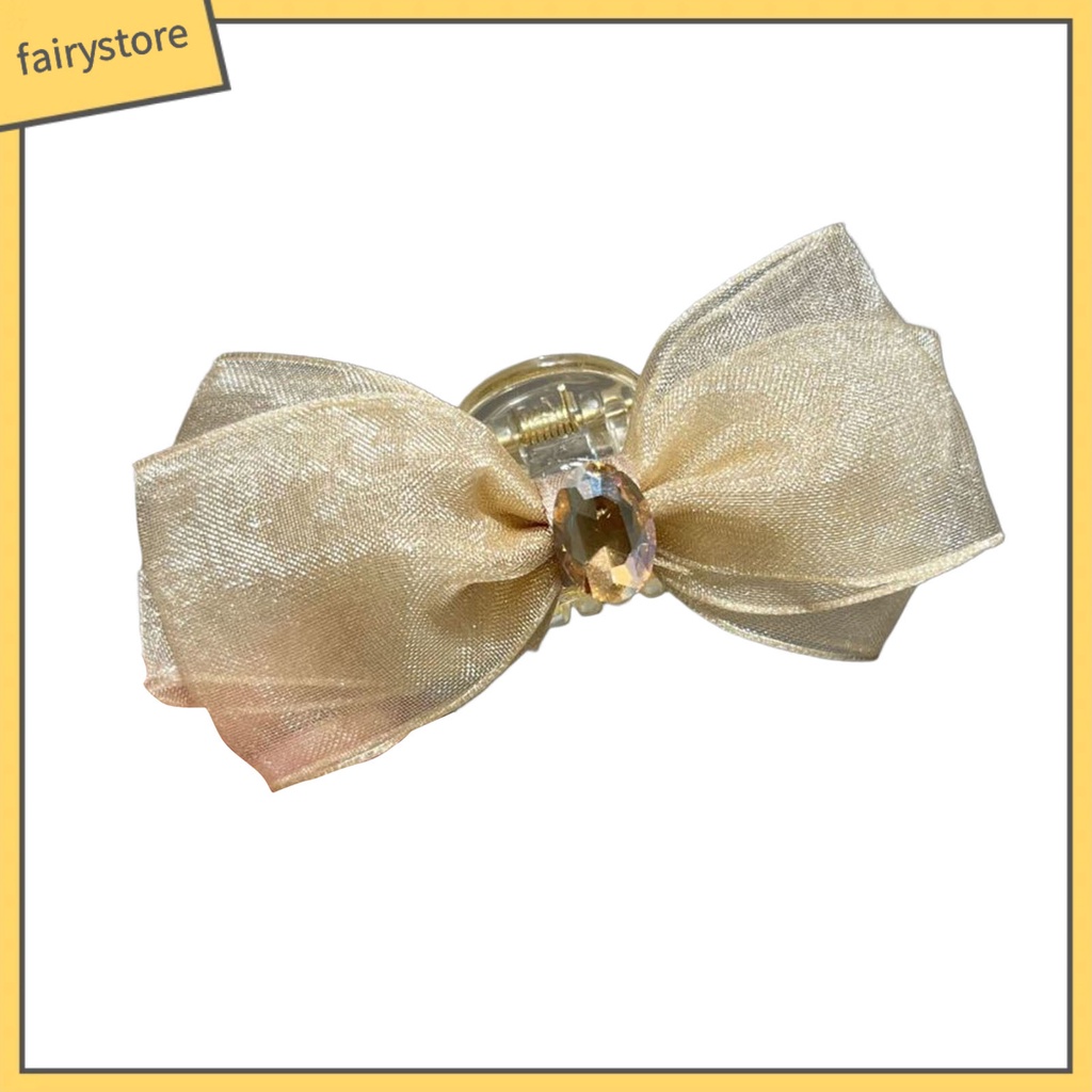 [FRO] Kẹp Tóc Hình Nơ Hai Mặt Đính Đá Nhỏ Co Giãn Chống Trượt Trang Trí Tóc Tạo Kiểu Dành Cho Nữ