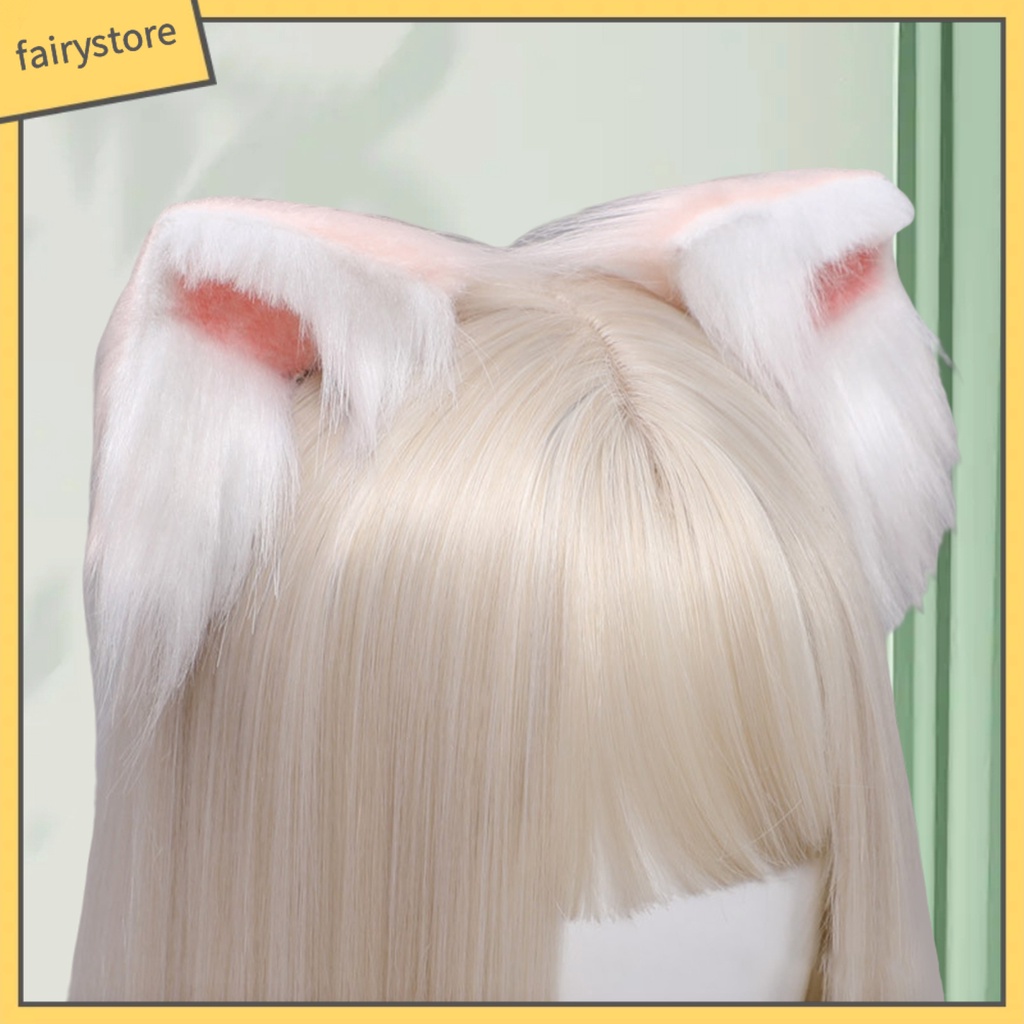 1 Cặp Kẹp Tóc Tai Mèo Bông Phong Cách Nhật Bản Dễ Thương