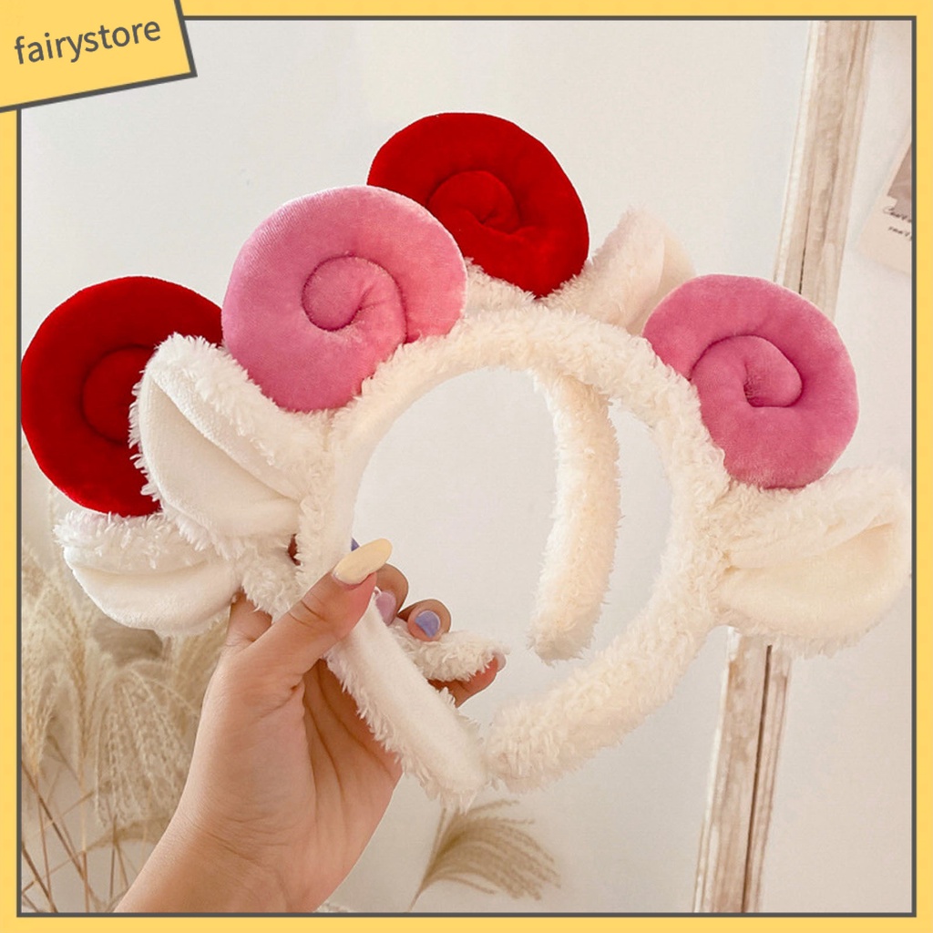 Băng Đô Cài Tóc Rửa Mặt Hình Tai Cừu Hoạt Hình Dễ Thương Cho Nữ