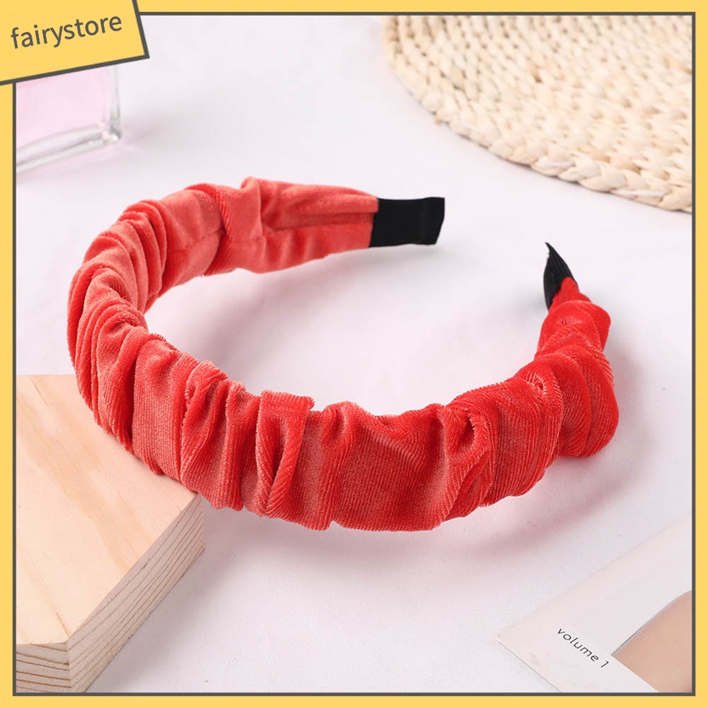 Cài Tóc Nhung Màu Trơn Phong Cách Vintage Dành Cho Nữ