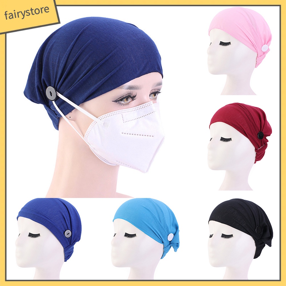 Set 2 Băng Đô Cài Tóc Chống Trượt Màu Sắc Trơn Dành Cho Y Tá Bác Sĩ Kerchief