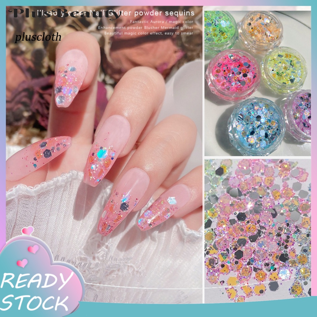 1 Hộp Sequin Lấp Lánh Siêu Mỏng Trang Trí Móng Tay Nghệ Thuật