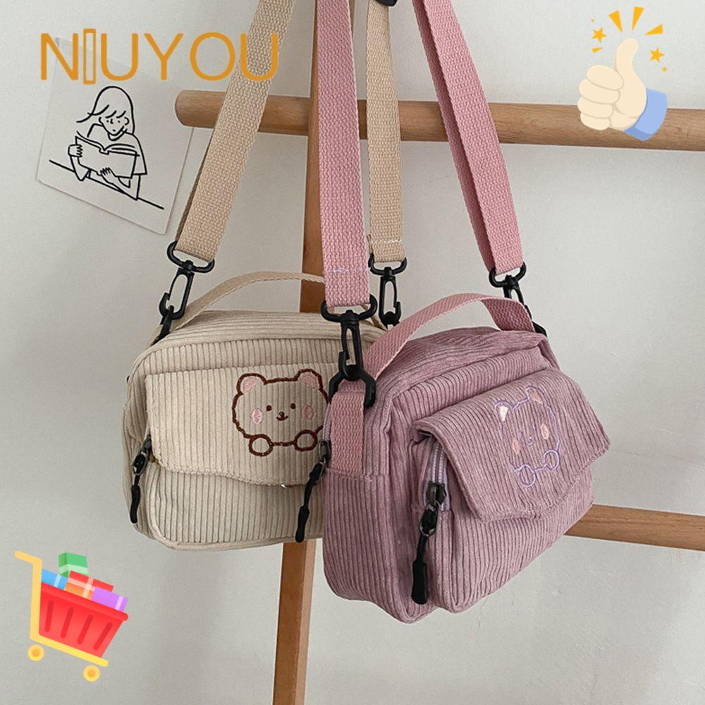 Túi Đeo Vai / Đeo Chéo Chất Nhung Corduroy Thời Trang Du Lịch